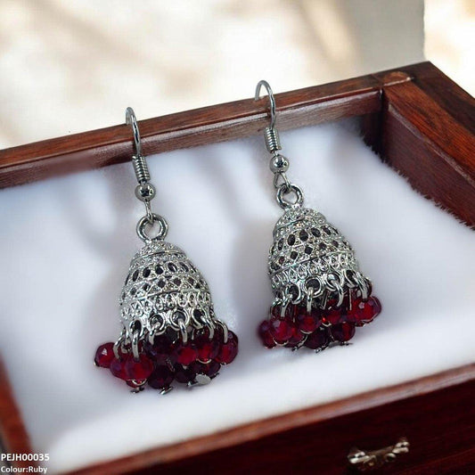 PEJH00035 SDQ filigree Jhumki Drop - PEJH