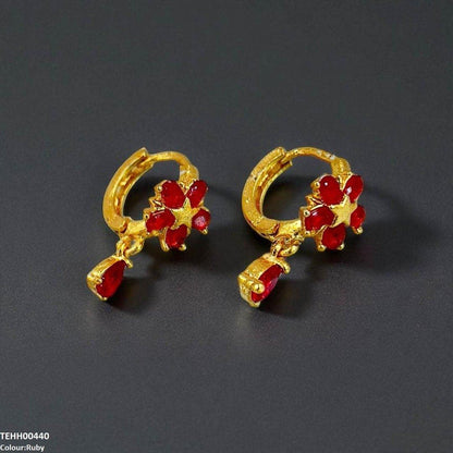 TEHH00440 FRN Tear Drop Hoops Pair - TEHH