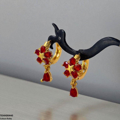 TEHH00440 FRN Tear Drop Hoops Pair - TEHH