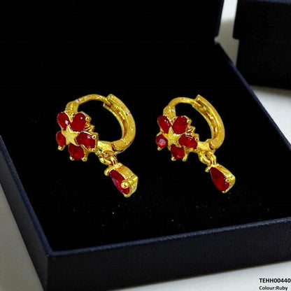 TEHH00440 FRN Tear Drop Hoops Pair - TEHH