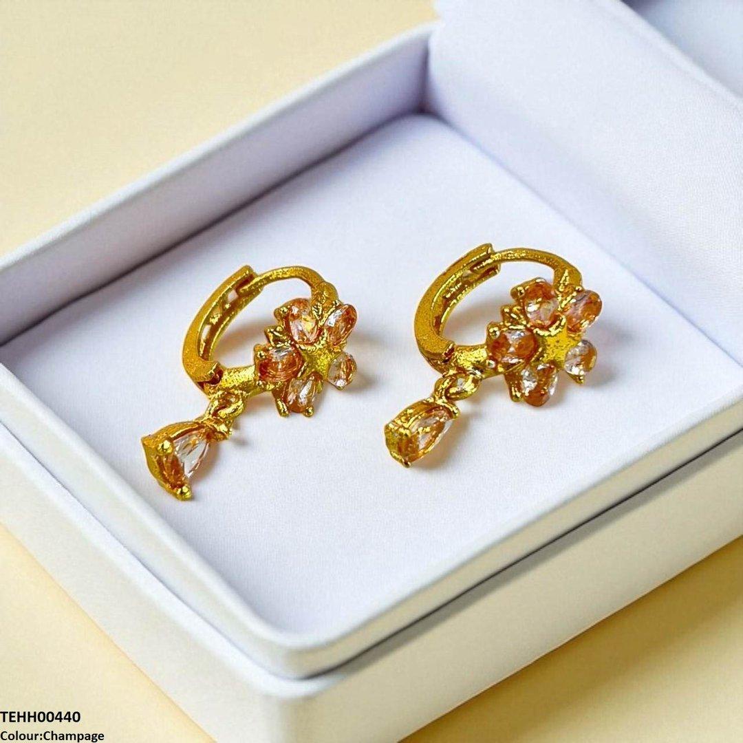 TEHH00440 FRN Tear Drop Hoops Pair - TEHH