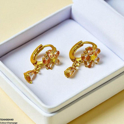 TEHH00440 FRN Tear Drop Hoops Pair - TEHH