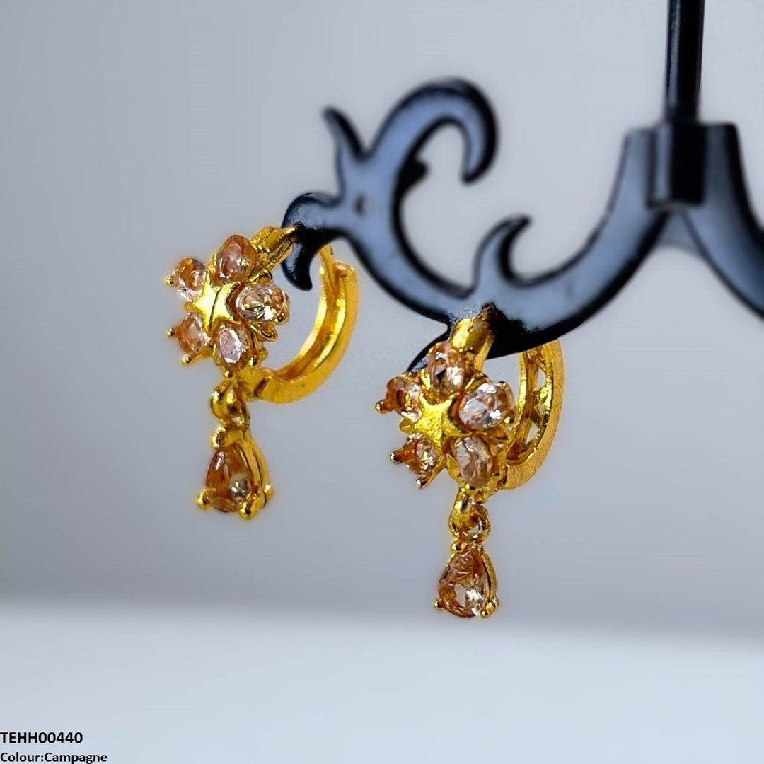 TEHH00440 FRN Tear Drop Hoops Pair - TEHH