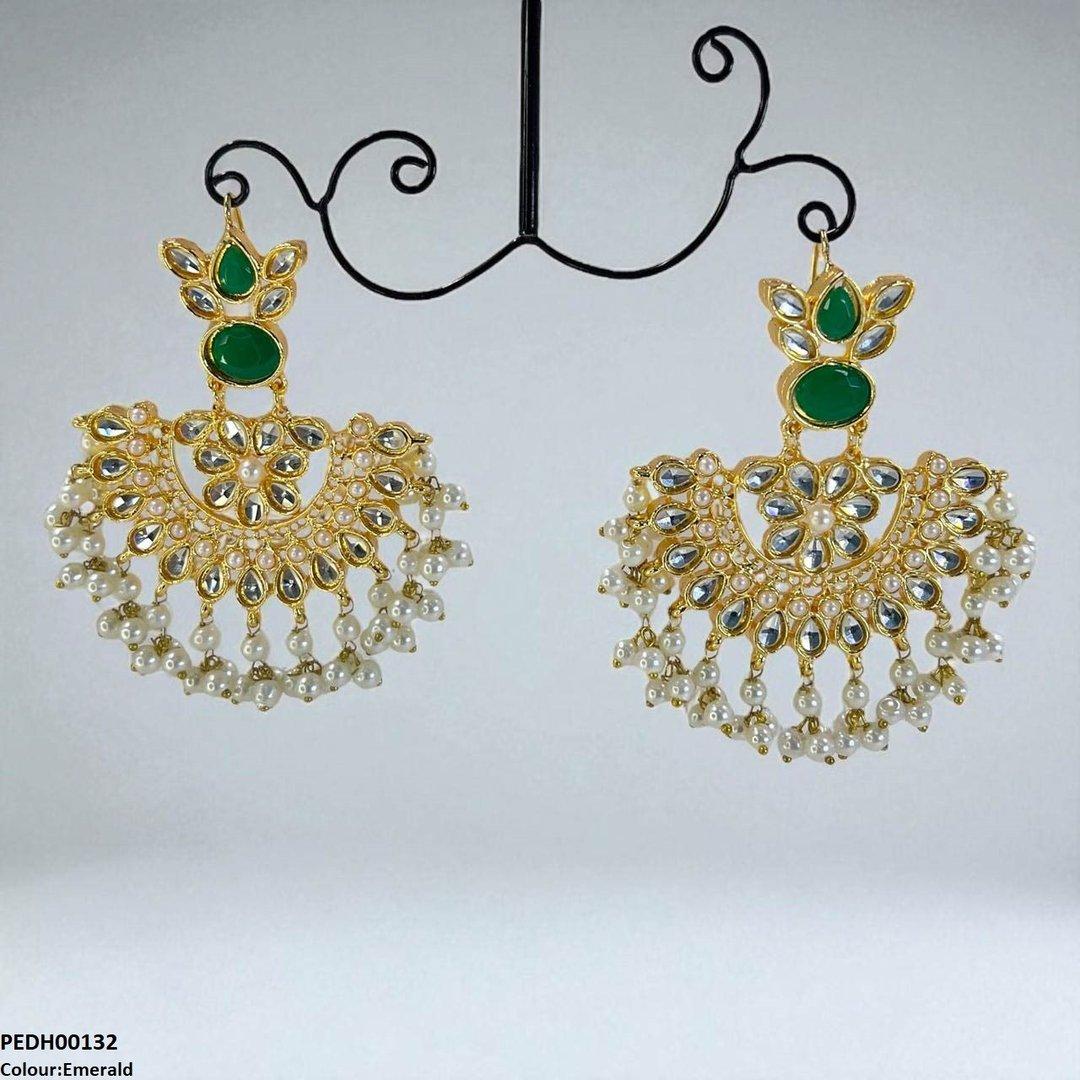 PEDH00132 MZM Oval/Tear Pearl Drop Earrings - PEDH