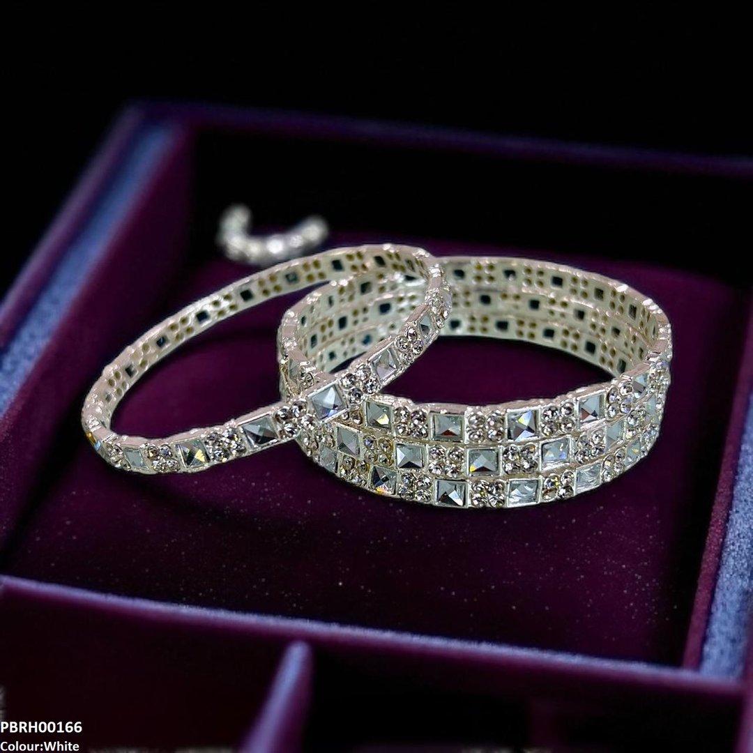 PBRH00166 SDQ Square Round Bangles 4 Pcs Set - PBRH