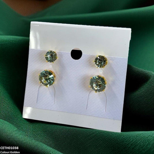 CETH01038 FRN Round Stud 2 Tops Pair - CETH