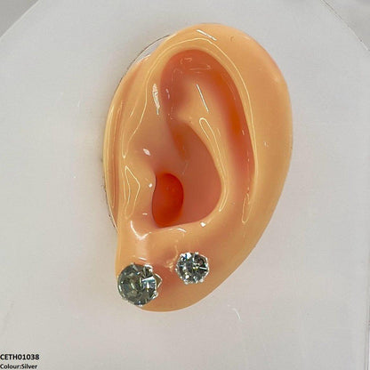 CETH01038 FRN Round Stud 2 Tops Pair - CETH