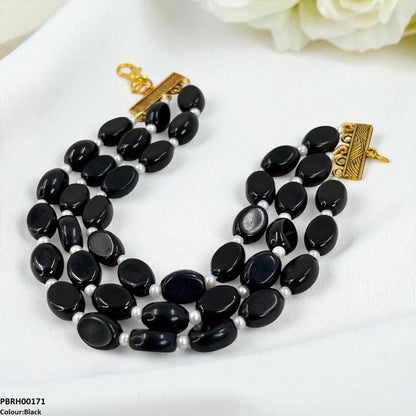 PBRH00171 FRN Triple Strand Beaded Bracelet - PBRH