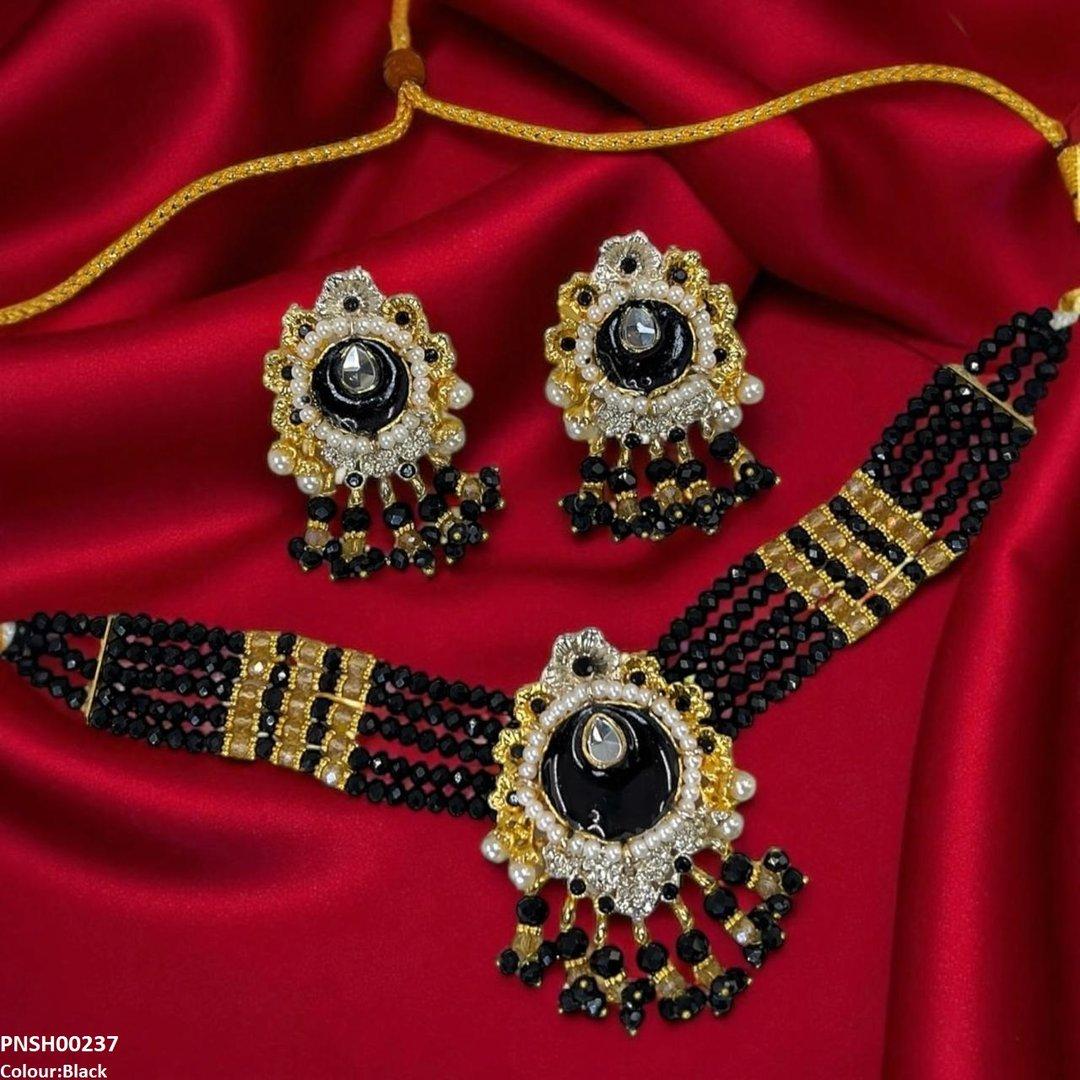 PCKH00237 SDQ Tear/Flower Neck Choker Set- PCKH