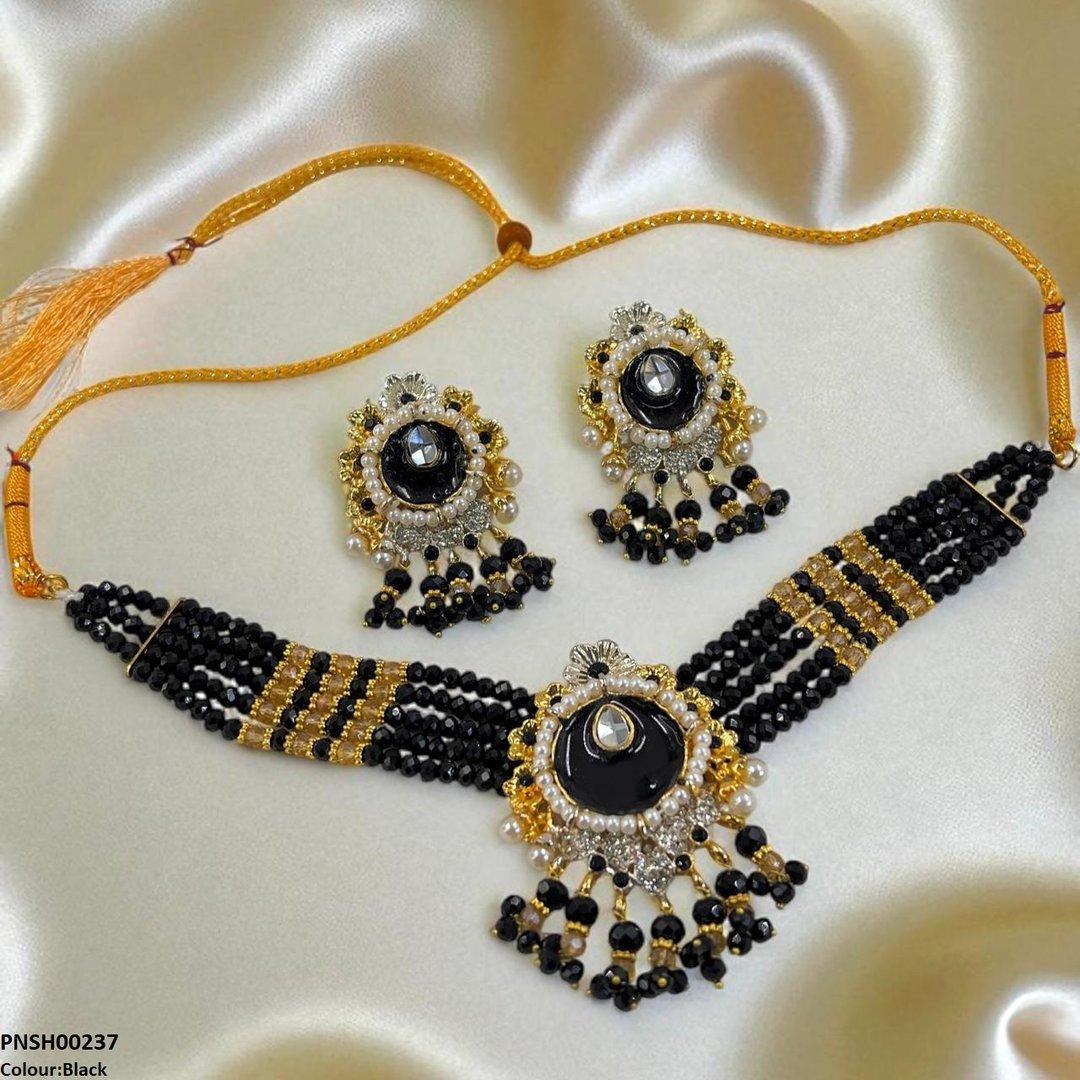 PCKH00237 SDQ Tear/Flower Neck Choker Set- PCKH