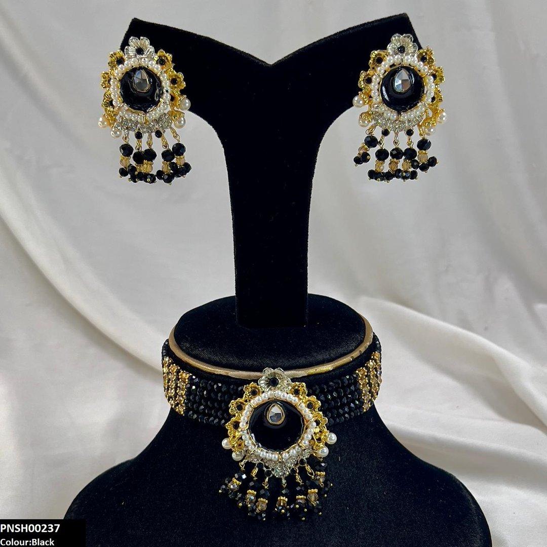 PCKH00237 SDQ Tear/Flower Neck Choker Set- PCKH