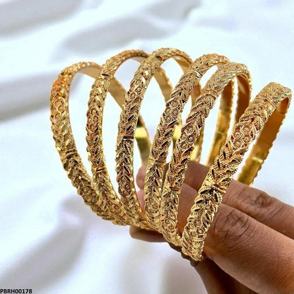 PBRH00178 MZM  Rope Twist Bangles 6 Pcs Set - PBRH
