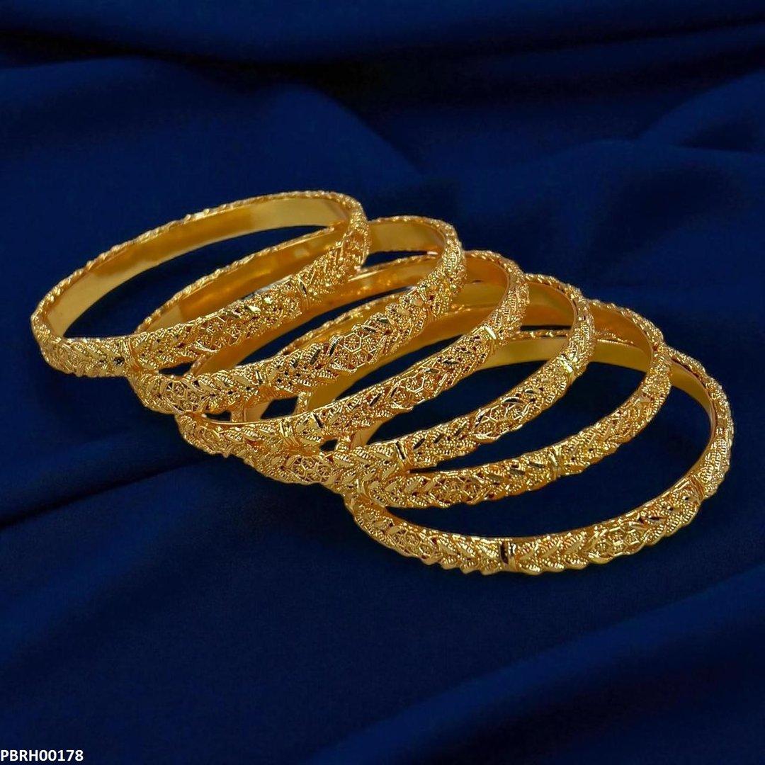 PBRH00178 MZM  Rope Twist Bangles 6 Pcs Set - PBRH