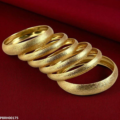 PBRH00175 MZM Sandblasted Bangles 6 Pcs Set - PBRH