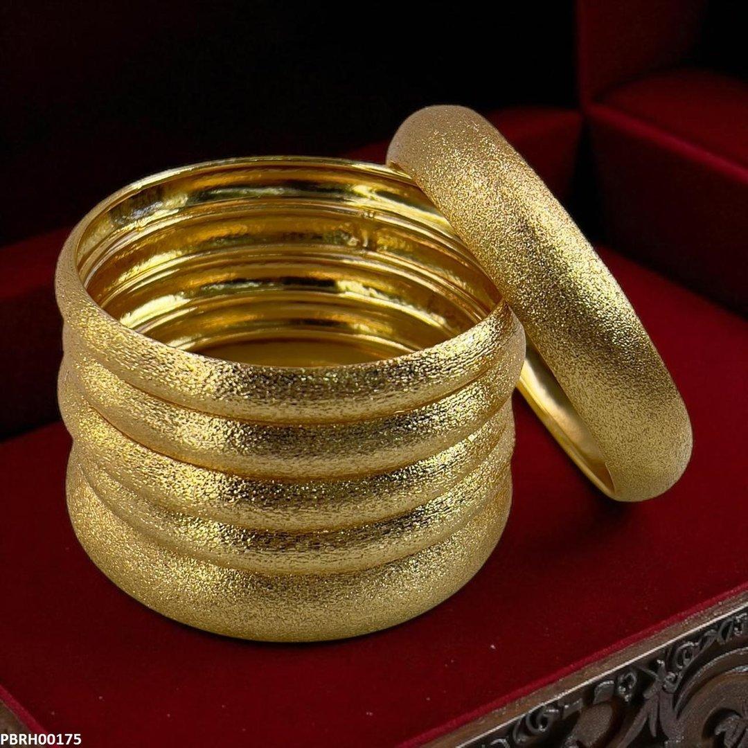 PBRH00175 MZM Sandblasted Bangles 6 Pcs Set - PBRH