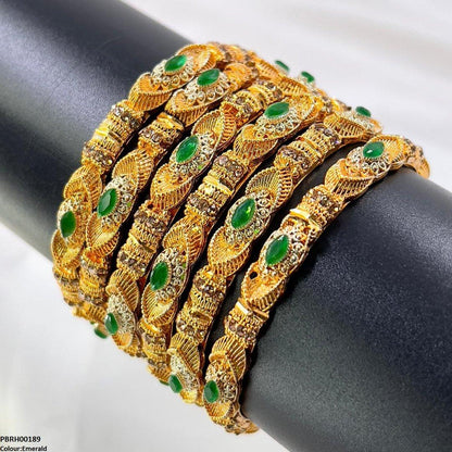 PBRH00189 SDQ Marquise Bangles 6 Pcs Set - PBRH