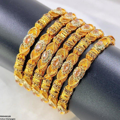PBRH00189 SDQ Marquise Bangles 6 Pcs Set - PBRH