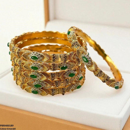 PBRH00189 SDQ Marquise Bangles 6 Pcs Set - PBRH