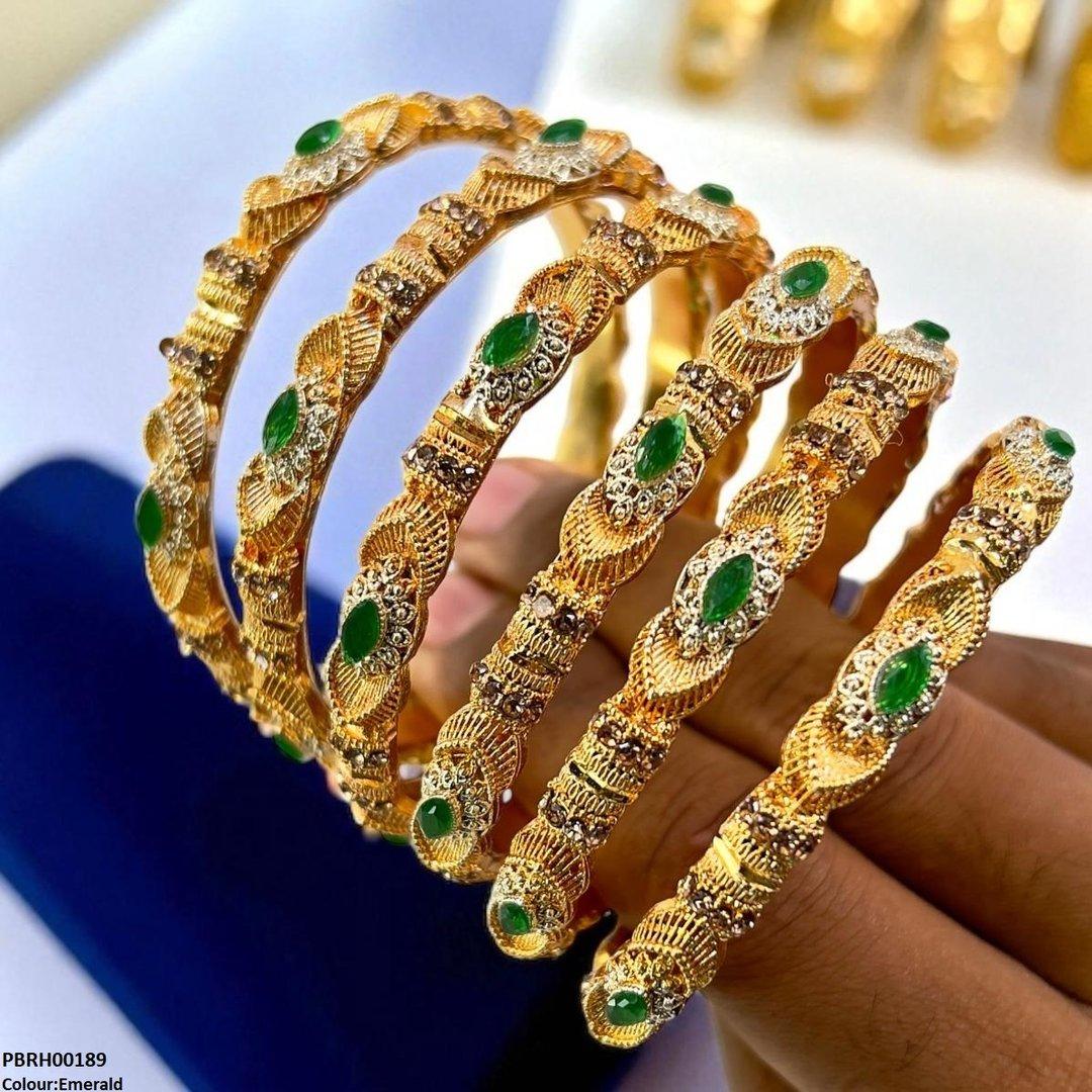 PBRH00189 SDQ Marquise Bangles 6 Pcs Set - PBRH