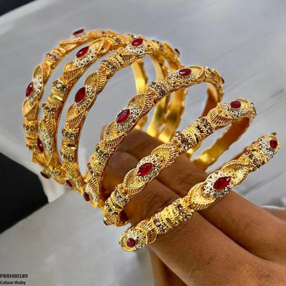 PBRH00189 SDQ Marquise Bangles 6 Pcs Set - PBRH