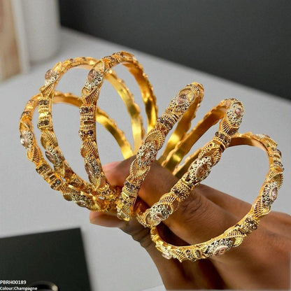 PBRH00189 SDQ Marquise Bangles 6 Pcs Set - PBRH