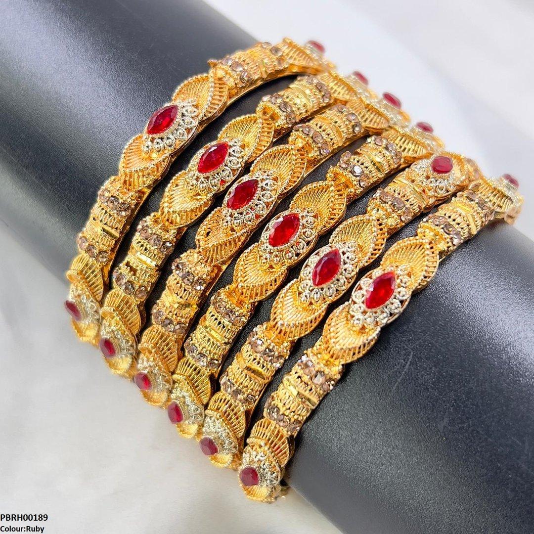 PBRH00189 SDQ Marquise Bangles 6 Pcs Set - PBRH