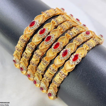 PBRH00189 SDQ Marquise Bangles 6 Pcs Set - PBRH