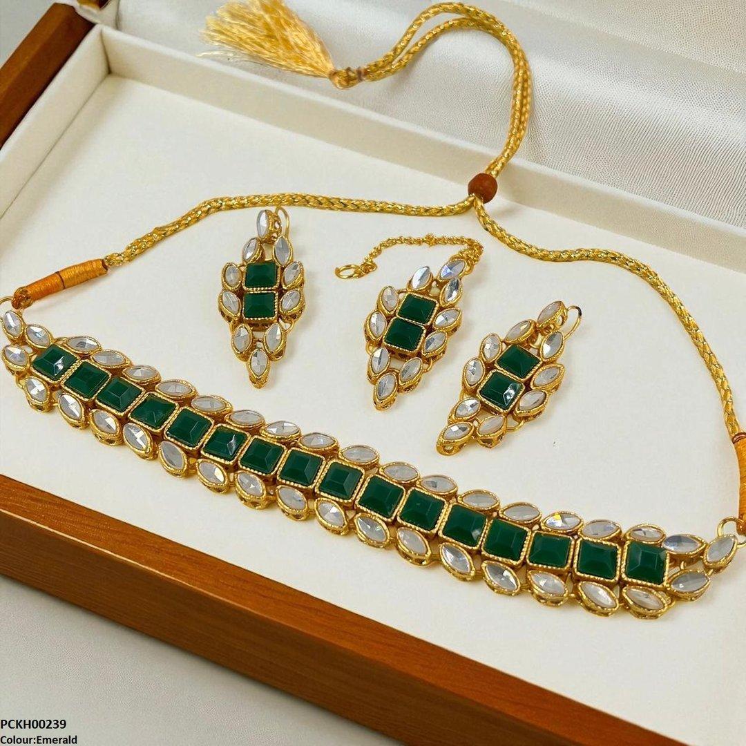 PCKH00239 FRN Marquise Square Choker Set - PCKH