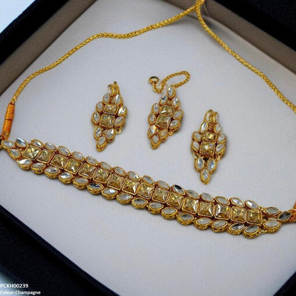 PCKH00239 FRN Marquise Square Choker Set - PCKH