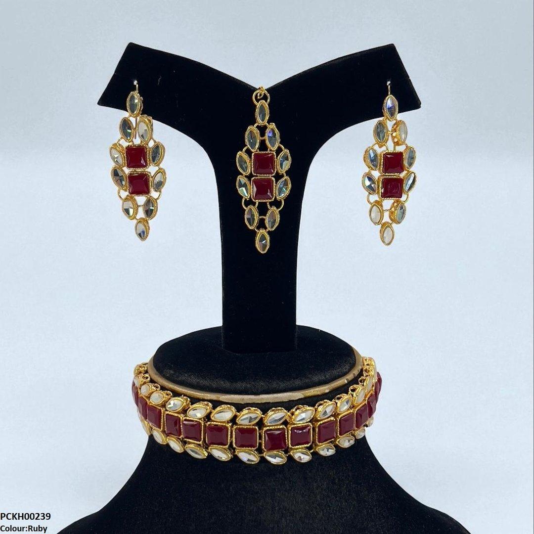 PCKH00239 FRN Marquise Square Choker Set - PCKH