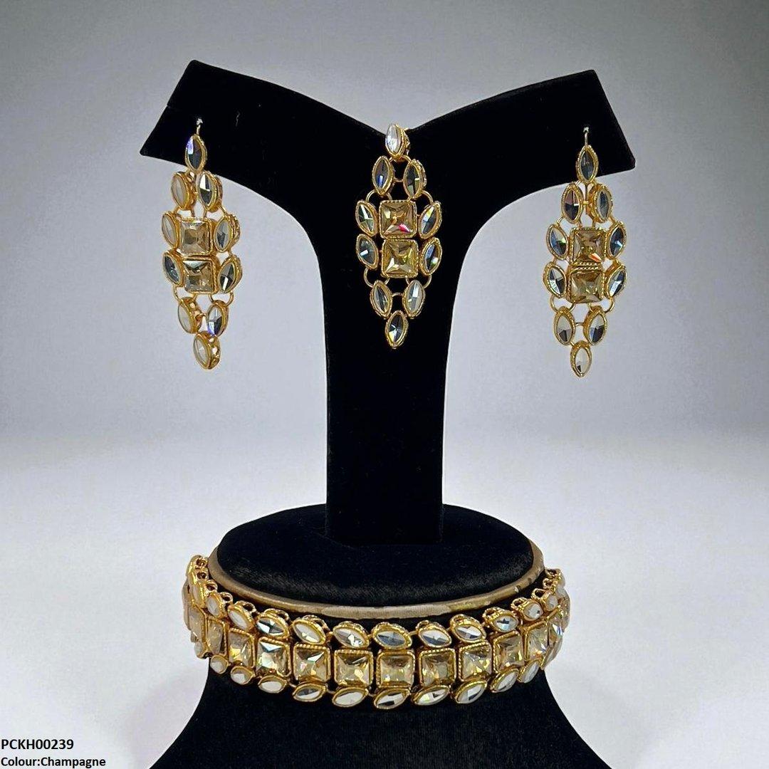 PCKH00239 FRN Marquise Square Choker Set - PCKH