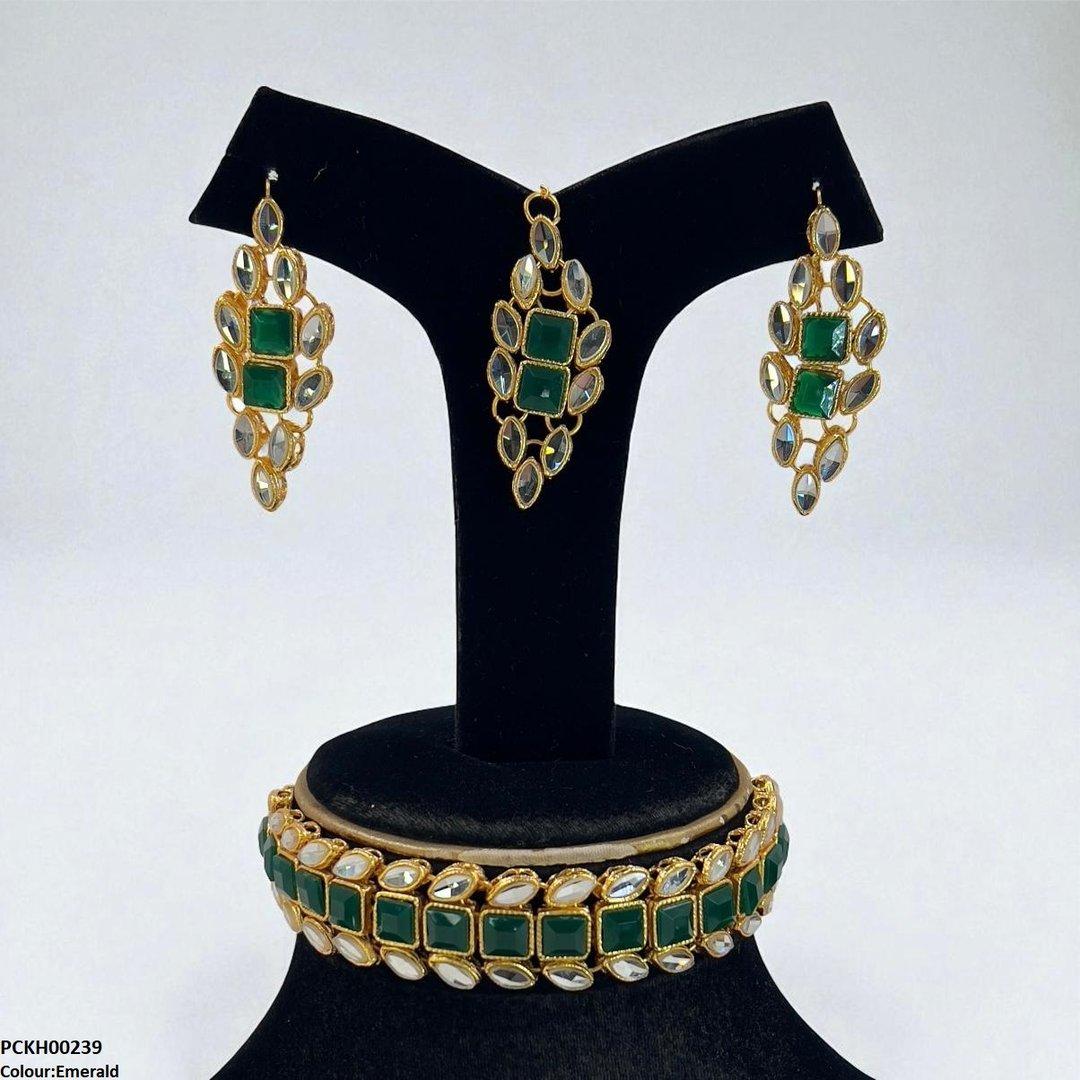 PCKH00239 FRN Marquise Square Choker Set - PCKH