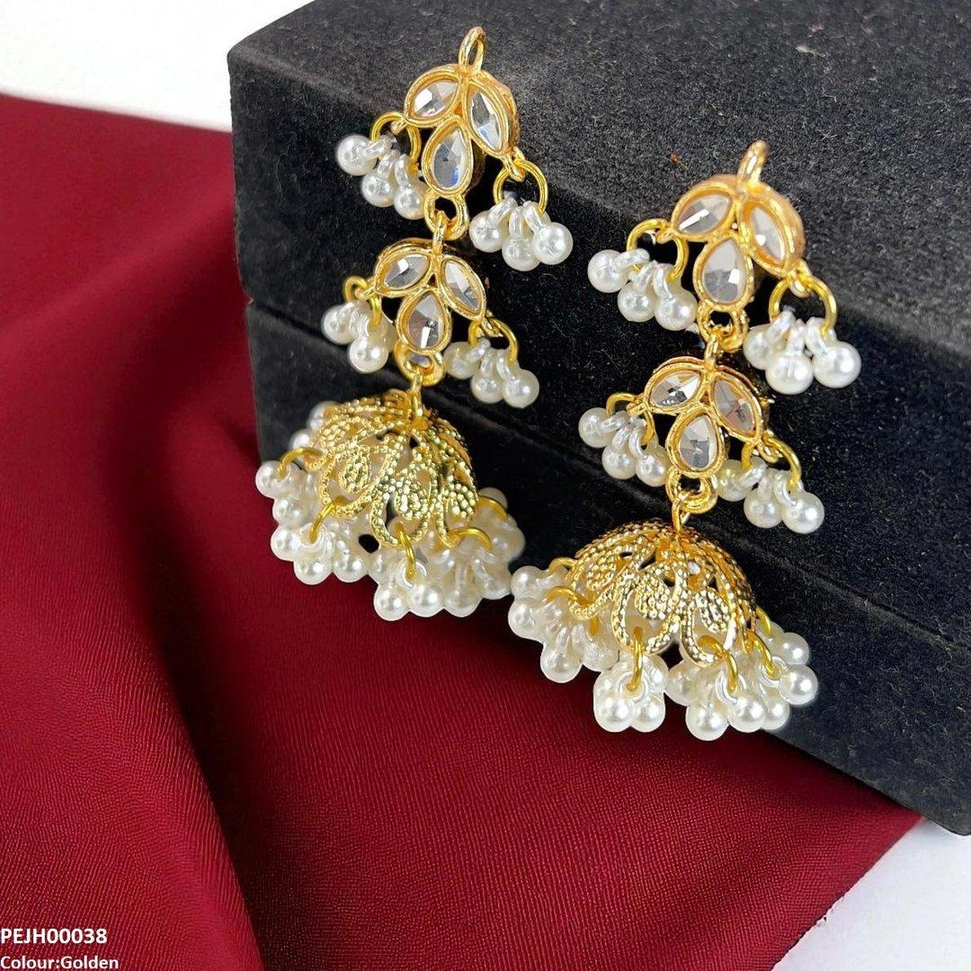 PEJH00038 SDQ Tear/Pearl Drop Jhumki - PEJH