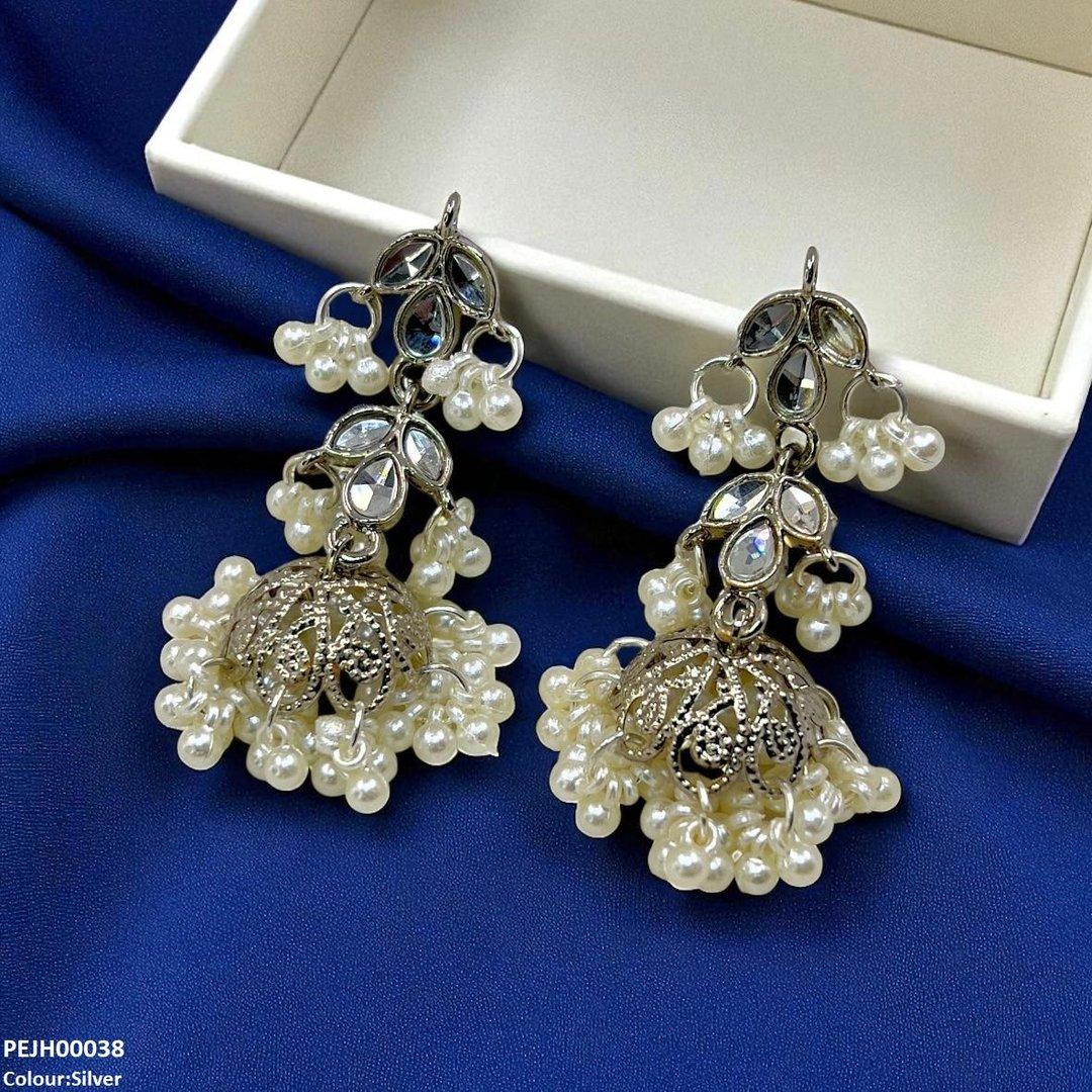 PEJH00038 SDQ Tear/Pearl Drop Jhumki - PEJH