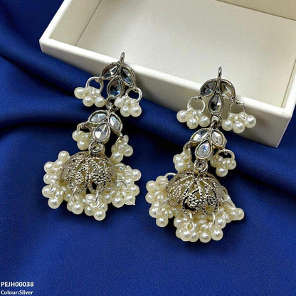 PEJH00038 SDQ Tear/Pearl Drop Jhumki - PEJH
