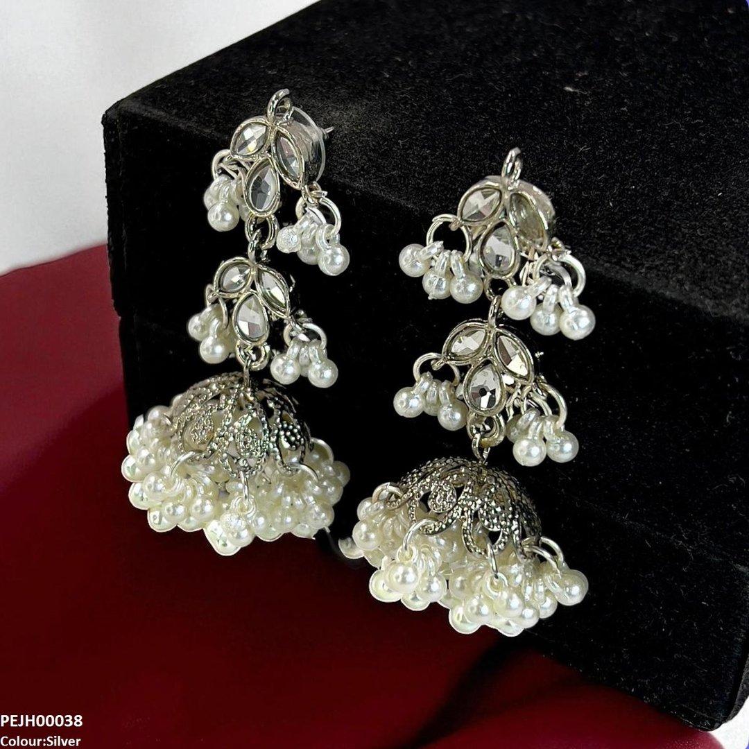 PEJH00038 SDQ Tear/Pearl Drop Jhumki - PEJH