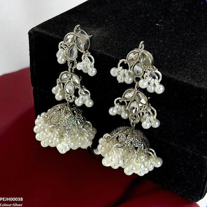 PEJH00038 SDQ Tear/Pearl Drop Jhumki - PEJH