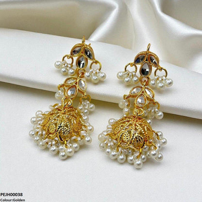 PEJH00038 SDQ Tear/Pearl Drop Jhumki - PEJH
