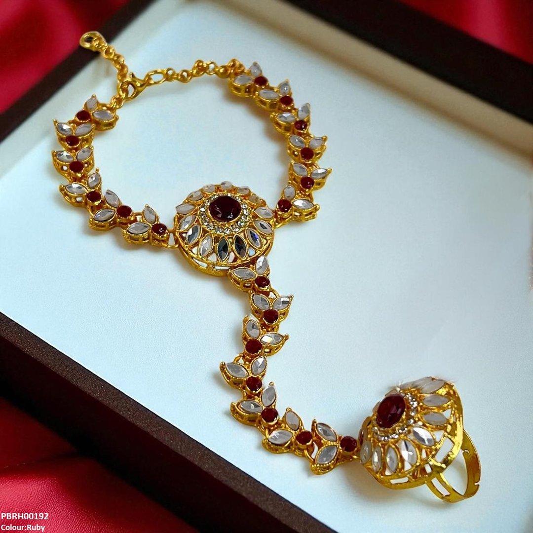 PBRH00192 FRN Marquise/Round Angla Bracelet Adjustable - PBRH