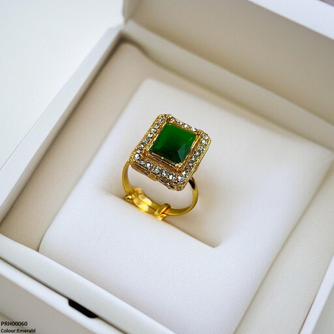 PRH00060 FRN Square Stone Ring Adjustable - PRH