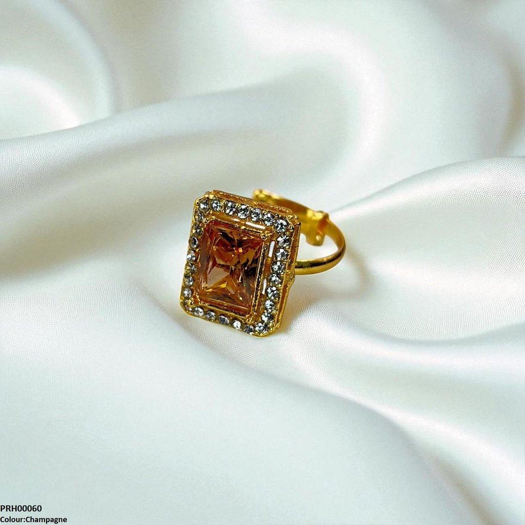 PRH00060 FRN Square Stone Ring Adjustable - PRH