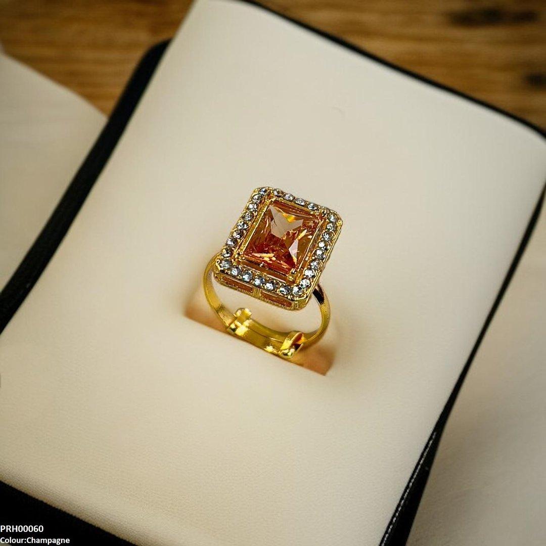 PRH00060 FRN Square Stone Ring Adjustable - PRH
