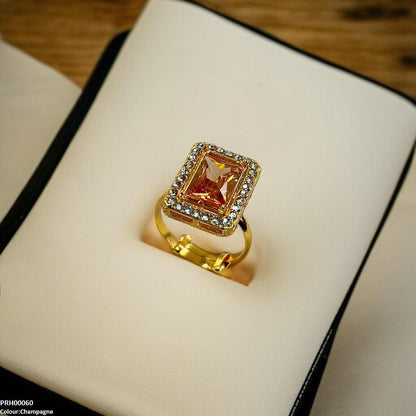 PRH00060 FRN Square Stone Ring Adjustable - PRH