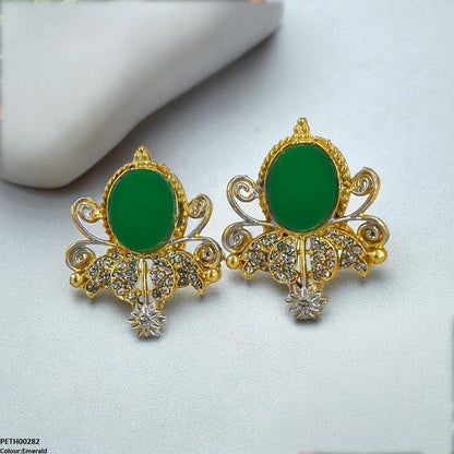 PETH00282 FRN Oval Flower Tops Pair - PETH