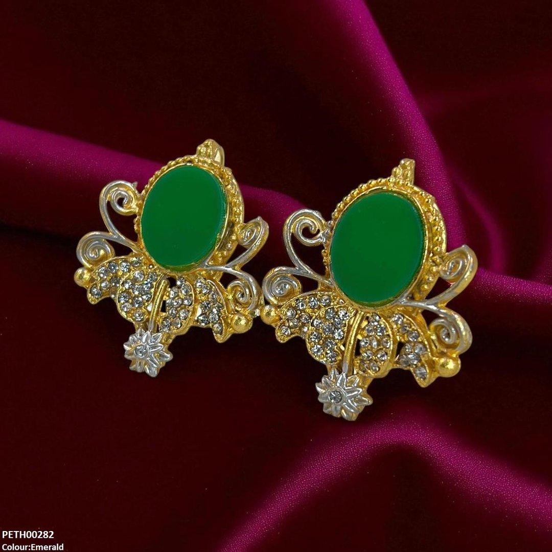 PETH00282 FRN Oval Flower Tops Pair - PETH