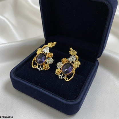 PETH00291 MZM Oval Flower Tops Pair - PETH