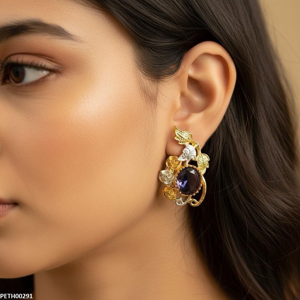 PETH00291 MZM Oval Flower Tops Pair - PETH