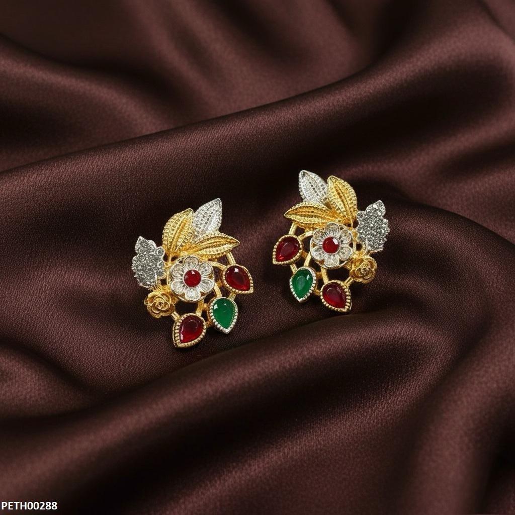 PETH00288 MZM Tear Flower/Leaf Tops Pair - PETH