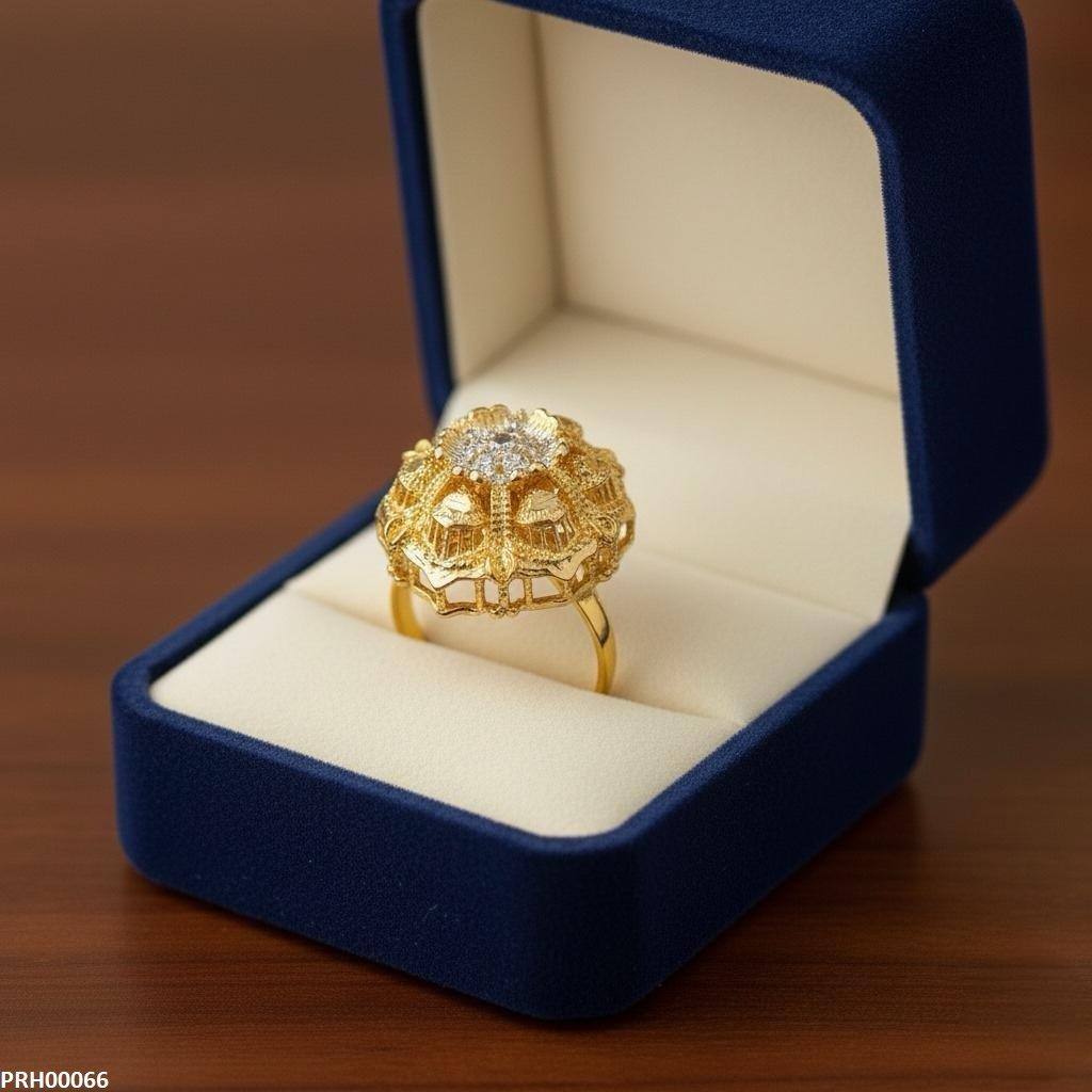 PRH00066 MZM Round Flower Ring Adjustable - PRH