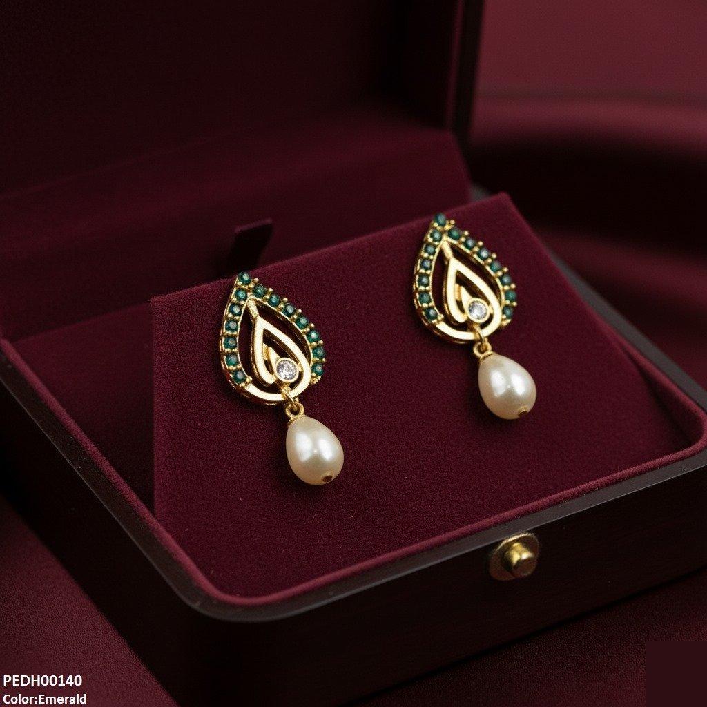 PEDH00140 SDQ Tear Pearl Drop Earrings - PEDH